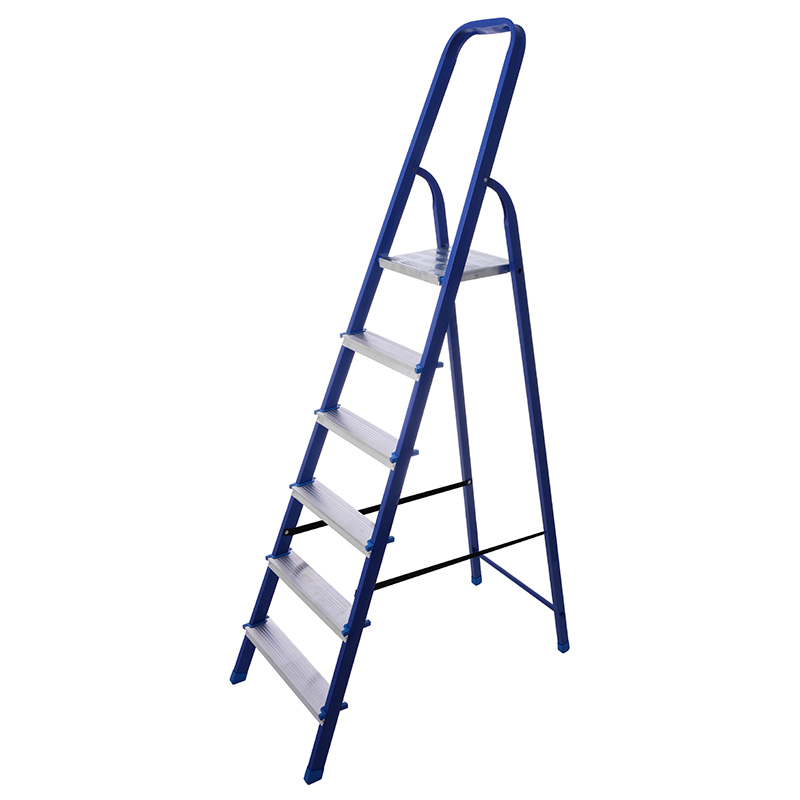 Стремянка стальная с алюминиевыми ступенями CS06 (6 ступеней)