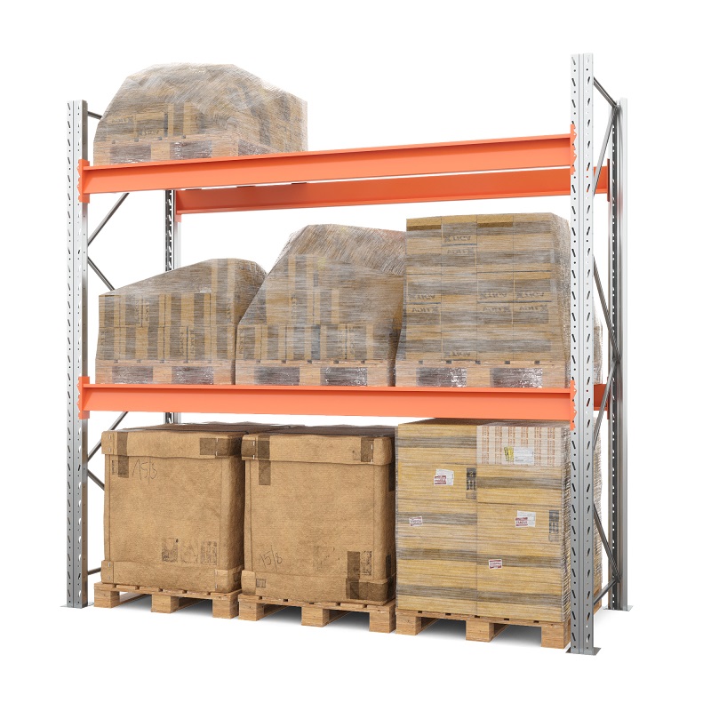 Стеллаж металлический паллетный 3500х2700х1100 мм (100.1.5). Ярусы: пол+2
