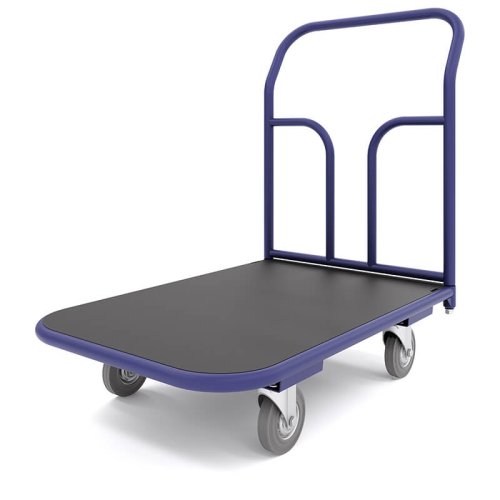 Тележка платформенная с резиновым покрытием ТПР 6 (800x1200 мм, колеса серая резина 125 мм)