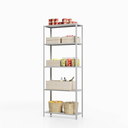 Стеллаж металлический для погреба ТС Лайт, 1800x1000x500 мм. Полки: 5 шт. металл (ТС 18100550)