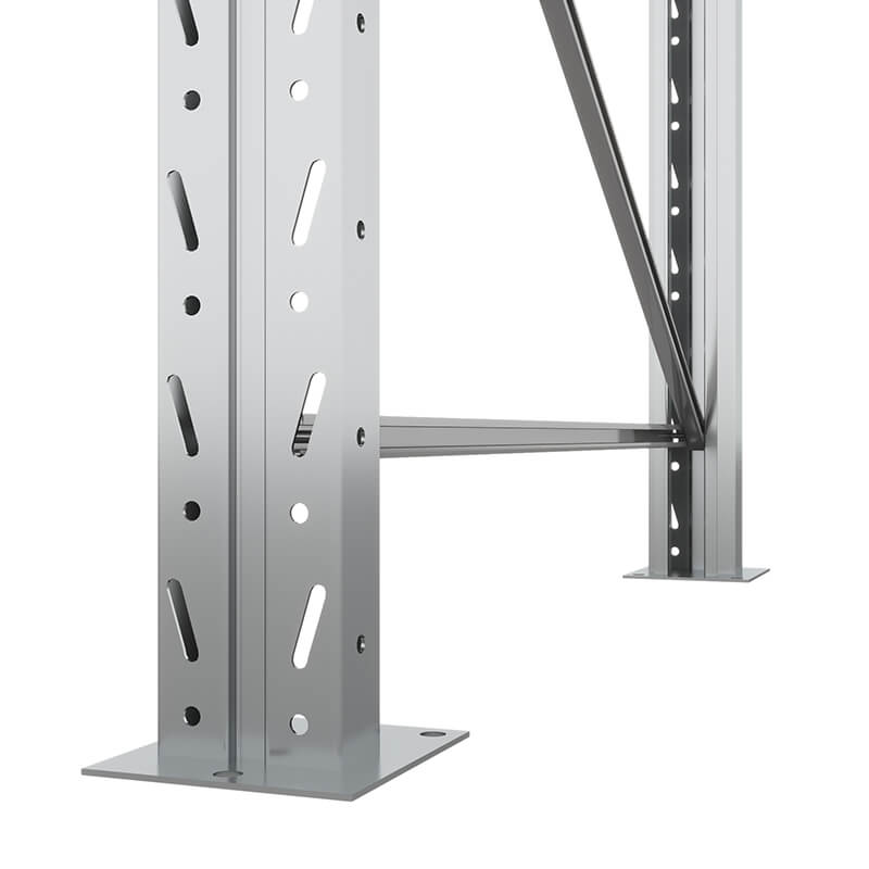 Секция приставная стеллажа металлического паллетного 2000х2700х1100 мм (100.1.5). Ярусы: пол+1 – изображение №2