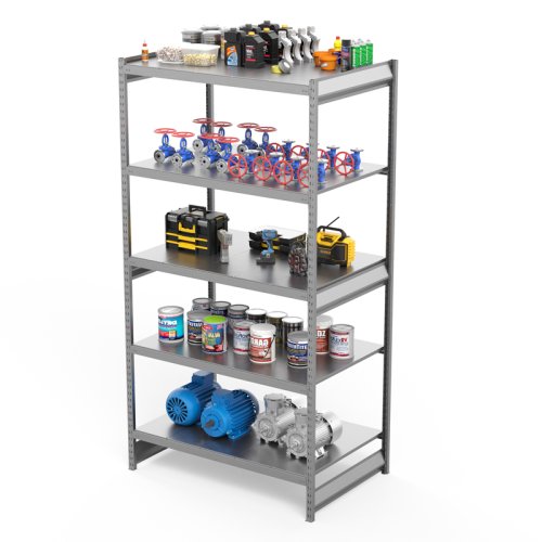 Стеллаж СГ Ультра / СГУ (2500х1500х1000 мм) 5 ярусов, цинк (СГУ 2515105)