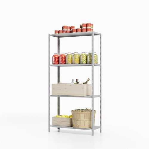 Стеллаж металлический для погреба ТС Лайт, 1800x700x500 мм. Полки: 4 шт. металл (ТС 18070540)