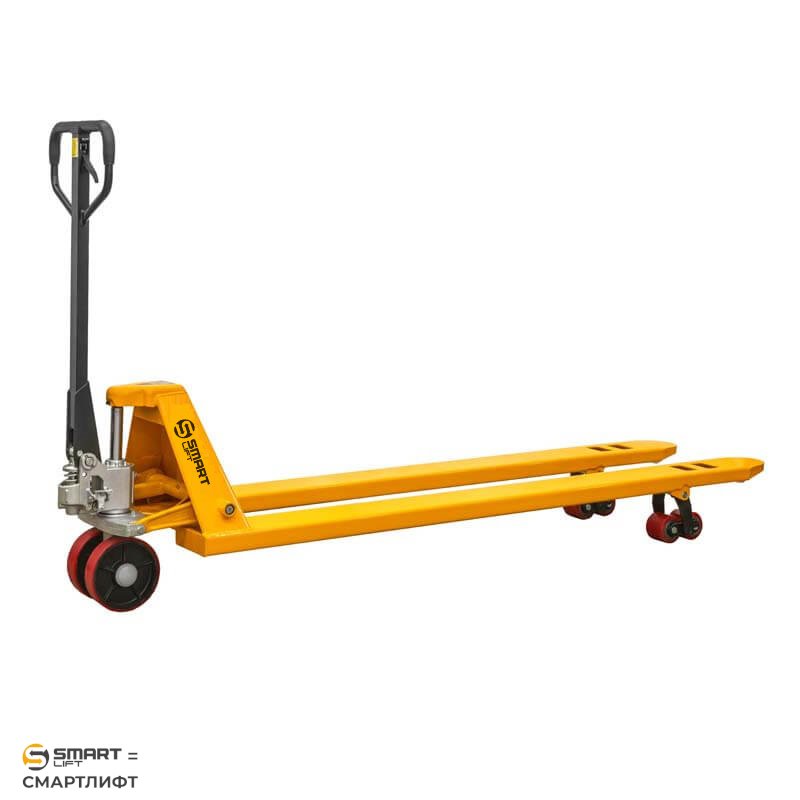 Гидравлическая тележка (рохля) SD-L (BF25, г/п 2500 кг, 2000x550 мм, PDP, длинновильная) СМАРТЛИФТ (SMARTLIFT) / СМАРТ (SMART)